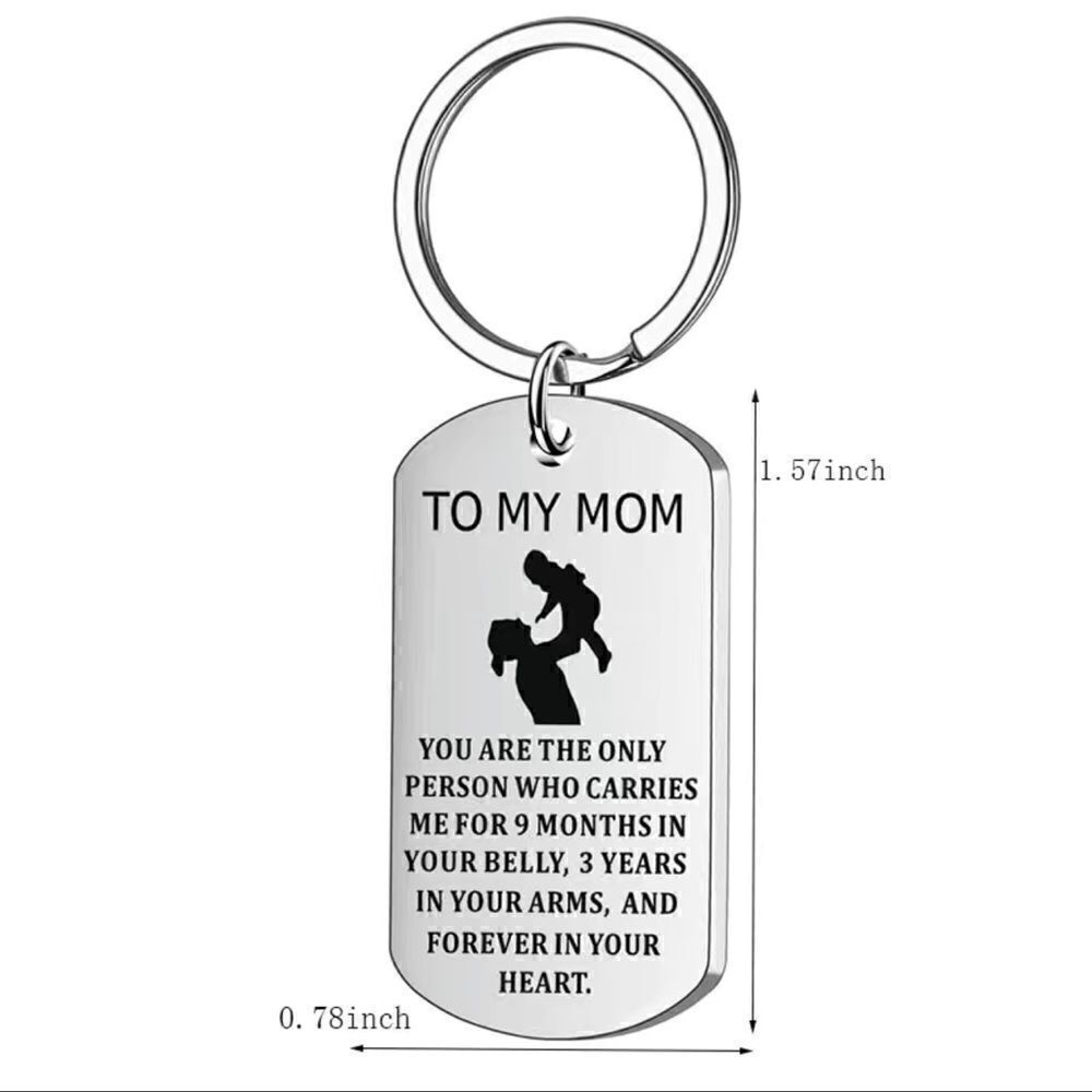 Chain Mother's Steel Key Mother's Gift Titanium Ring Key Day Pendant Keychains - Picture 2 of 2